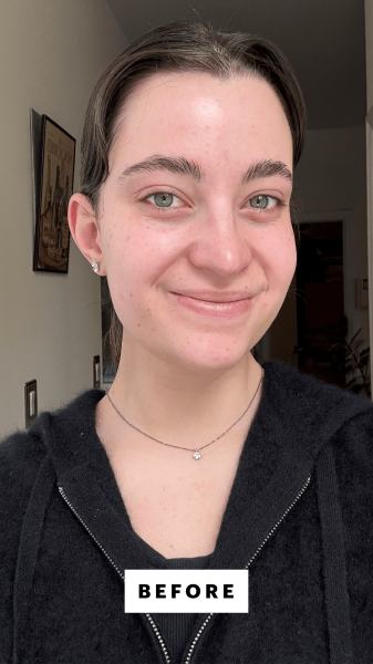 Felbin before applying the Versed Skin Refine Gentle Pore Clearing Serum